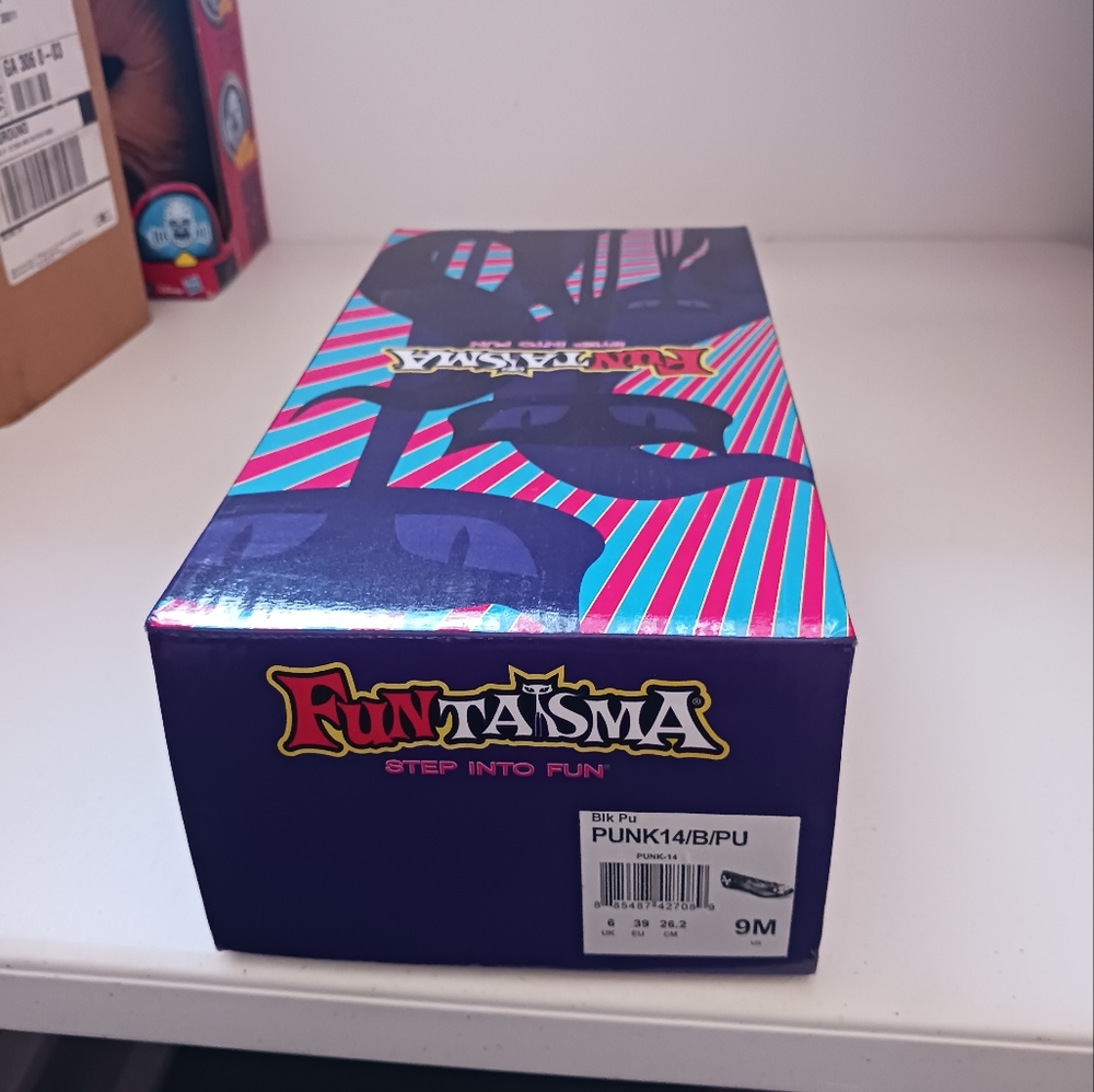 VTG Funtasma Skull & Crossbones Black Ballet Flats Sz 9M Gothic Punk Rock Punk14